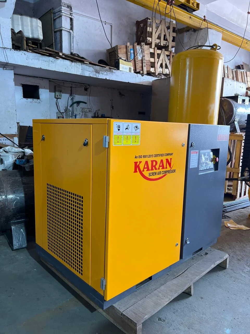 50 HP Screw Compressor — Open View